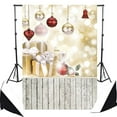 thumbnail image 2 of ABPHOTO Christmas Backdrop Christmas Tree Corner Photography Backdrop Photo Studio Props 5x7ft, 2 of 3