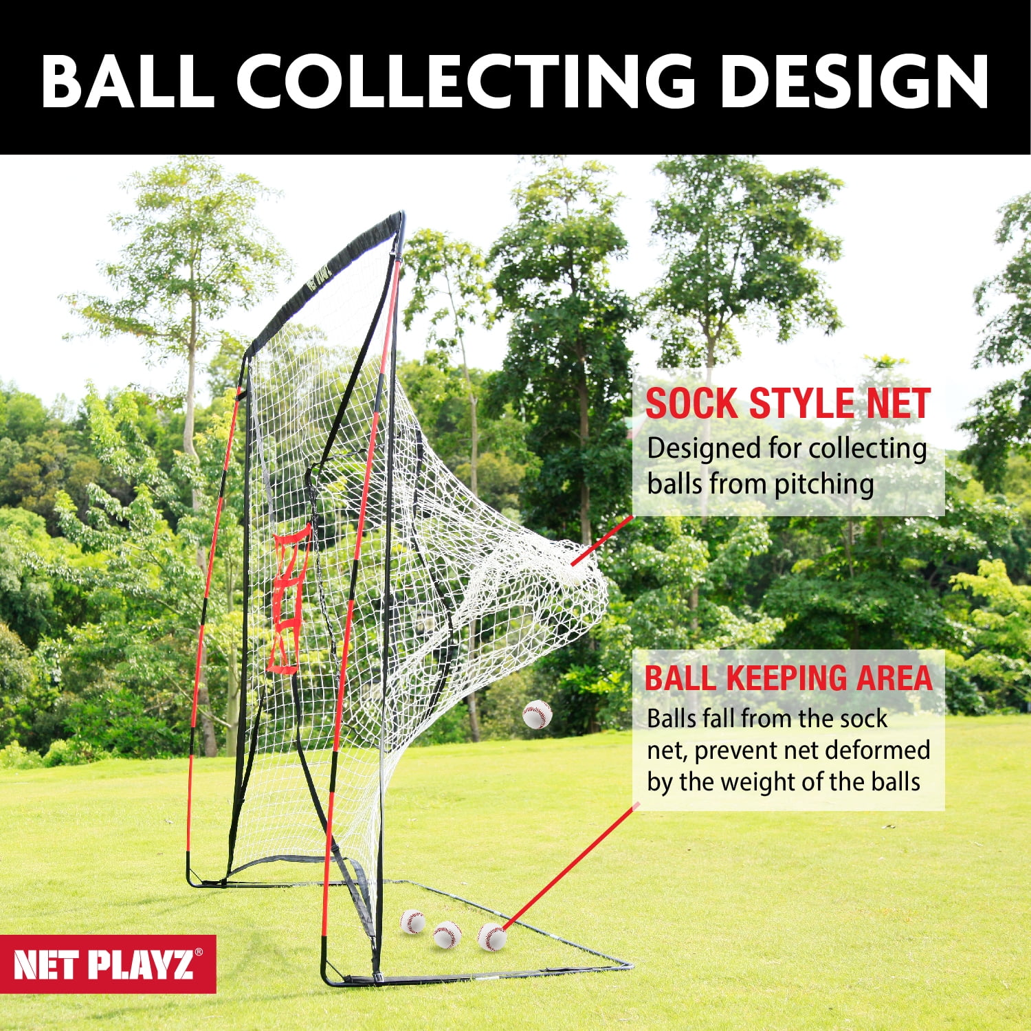7' x 7' Baseball & Softball Practice Hitting & Pitching Net similar to Bow Frame, Great for All Skill Levels