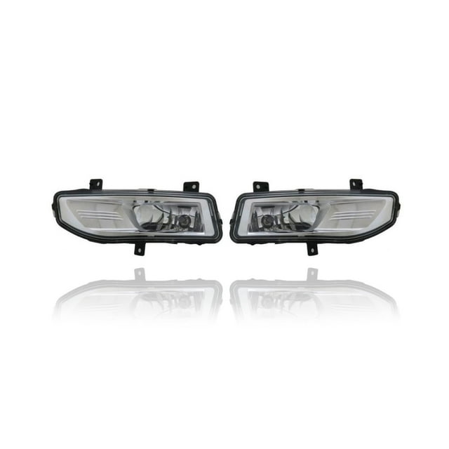 Fog Light Assembly - Compatible/Replacement for '17-19 Nissan Versa Note Hatchback, 17-19 Rogue/Hybrid, 18-23 Sentra - Pair, Left Driver + Right Passenger Set - 261508995A, 261558995A CAPA