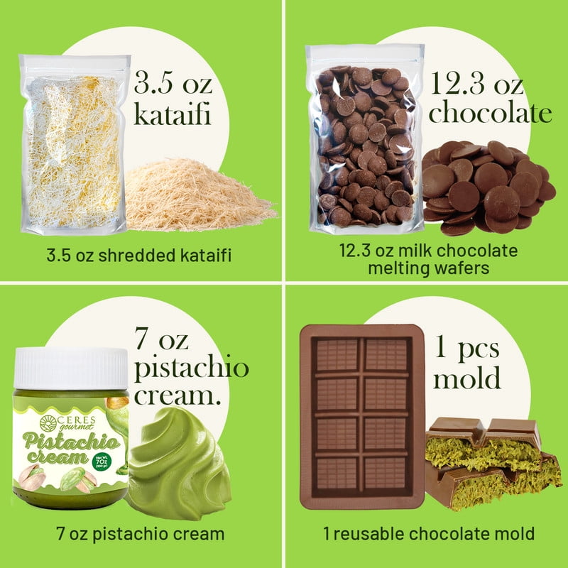 Ceres Gourmet Dubai Chocolate DIY Kit Milk Chocolates 22.8 oz