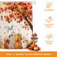 thumbnail image 3 of Happy Fall Shower Curtains for Bathroom, Maple Tree Orange Pumpkins Thanksgiving Rustic Waterproof Fabric Shower Curtain, Decorative Bathroom Curtain for Bathtub, 72"x72", No Hooks Included, 3 of 9