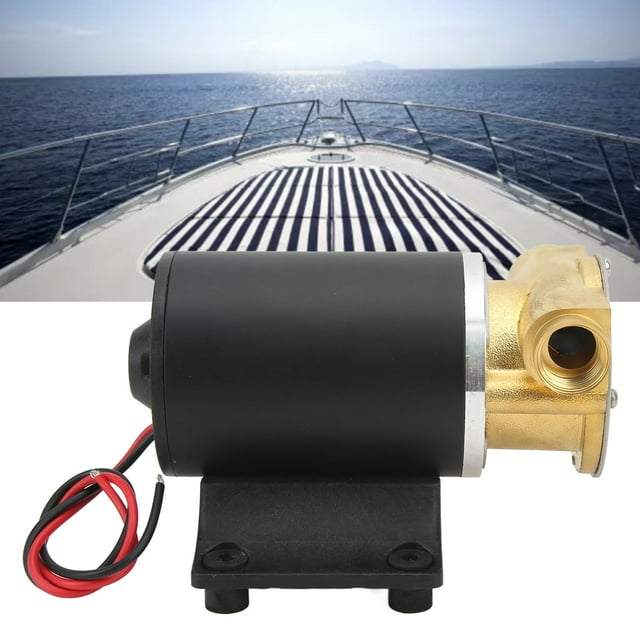Sea Water Pump, Self Priming Impeller Bilge Pump 6GPM Sea Water Pump For RV Boat Bilge Water Discharge