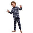 thumbnail image 2 of Yuaguia Christmas Family Matching Pajamas Set, Long Sleeve Tree Snowflake Fair Isle Tops Blue Plaid Pants, Holiday Sleepwear Loungewear Sets for Men Women Kids Baby, 2 of 7