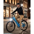 thumbnail image 4 of Cityone Plus Step-Thru Electric Bike for Adults, 26" Urban EBike with 500W Motor, Max 28MPH, 48V 15Ah Battery 500W, Electric Bicycle with 7-Speed, Blue, 4 of 8