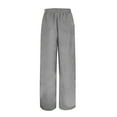 thumbnail image 3 of Boys Sweatpants Size 9-10Y Casual Corduroy Elastic Waist Drawstring Baggy Trousers Loose Wide Leg Palzzo Pockets Kids Pants Grey, 3 of 8