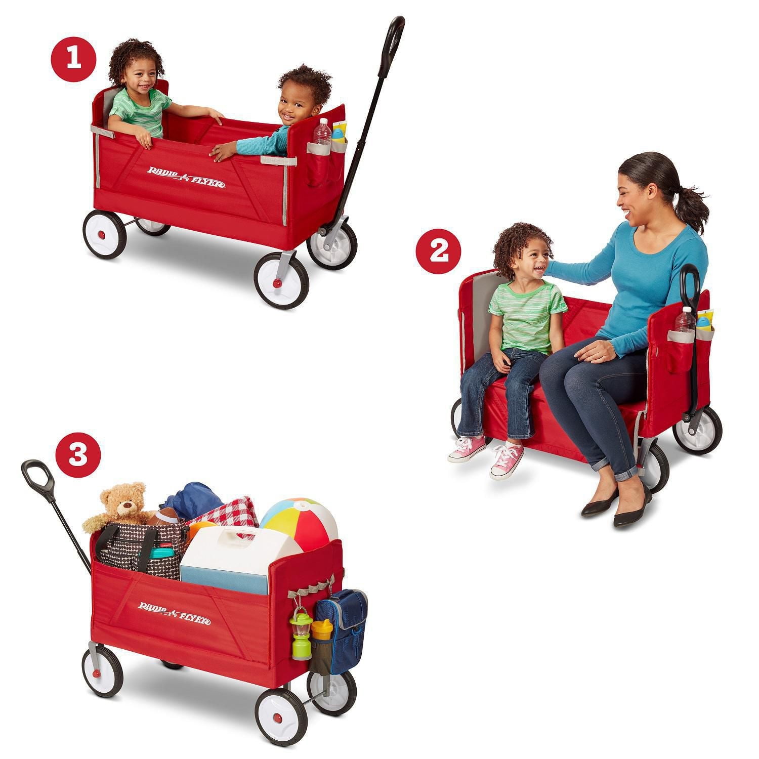 Wagon pliant Radio Flyer pour enfants et cargo