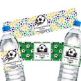 thumbnail image 2 of Pegatina personalizada para decoración de fiesta de cumpleaños de fútbol, etiqueta para botella de agua, envoltura personalizada, pegatinas para fiesta de cumpleaños de niños, 2 of 4