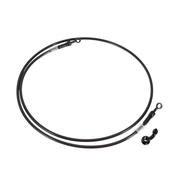 Manguera de aceite de freno de embrague para motocicleta de 180 cm, trenzado de nylon y alambre de acero inoxidable, línea de freno hidráulico para motocicletas, bicicletas de tierra, ATV, negra