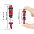 thumbnail image 2 of VONKY 4pcs Smooth Front Rear Shock Absorber Aluminum Alloy For MN128 1/12 Crawler RC Car Accessories Replacement Parts RC Upgrade Part Red, 2 of 6