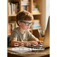 thumbnail image 3 of HYYOYEE Kids Smart Glasses with LED Lights, Bluetooth 5.4 Open-Ear Audio, Touch Control, Magnetic Charging, Ages 6-12 (Pink), 3 of 5
