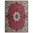 thumbnail image 4 of Rugsotic Carpets Hand Tufted Wool Eco-Friendly Area Rugs - 5'x8', Rectangle, Purple Cream, Modern Contemporary Design, High Pile Handmade Anti Skid Rugs for Living Room, Bed Room (K04048), 4 of 5