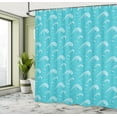 thumbnail image 4 of Ambesonne Green Shower Curtain, Japanese Ocean Cartoon, 69"Wx70"L, Green, 4 of 4