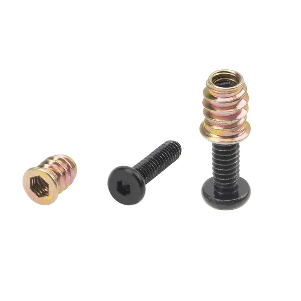 32Pcs Metal Fastening Hardware Furniture Screw Nut Threaded Inserts for Woodworking Projects Anti Corrosion Bolt