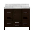 thumbnail image 3 of California 42" Bathroom Vanity with Chocolate Cabinet and Carrara Marble Top, 3 of 6
