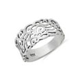 thumbnail image 2 of 925 Sterling Silver Oxidized Platinum Plated Freeform Women Valentines Day Gifts Ring, 2 of 4