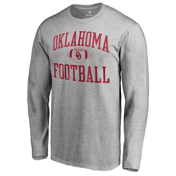 Men's Ash Oklahoma Sooners First Sprint Long Sleeve T-Shirt