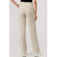thumbnail image 4 of Fleece Lined Waffle Texture Straight Leg Pants - Heather Oatmeal, 4 of 10