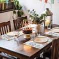 thumbnail image 6 of Orange Fall Thanksgiving Pumpkin Placemat of 1 PC, Vintage White Wood Textured Table Mats Washable Heat-Insulation Non-Slip Place Mats for Kitchen Dinner Table Indoor Outdoor Decor,13x19 Inch, 6 of 9