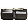 thumbnail image 4 of Mens Lamb Leather Zippered Bifold Flap up ID Wallet 1256, 4 of 12
