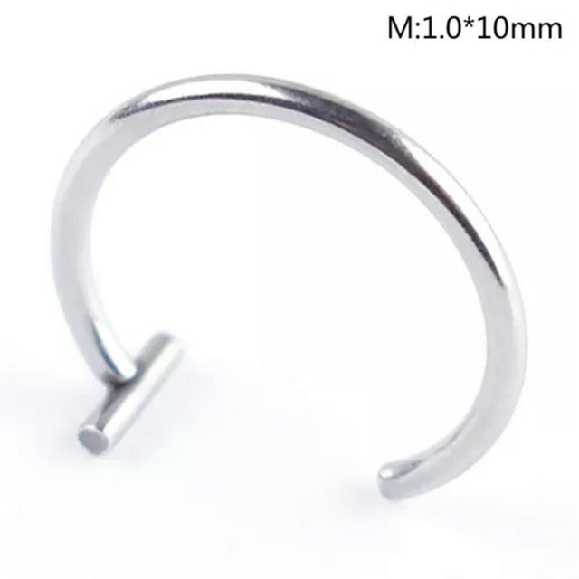 CHUANK Women Lips Rings Nose Ring Piercing Clip mouth Ring Fake Piercing BodyA7NA WY4-Gold 1.0*8mm