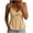 Beige, variant on Women's Tank Tops Solid Cami V Neck Padded Button Front Adjustable Strap Camisole for Casual Wear