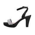 thumbnail image 3 of FLORAL Maria Women Extra Wide Width Stunning Rhinestone Strap Party Dressy Heeled Sandals, 3 of 6