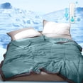 thumbnail image 2 of Cotton Cooling Blanket for Hot Sleepers & Night Sweats,All-Season Temperature-Regulating Quilt with 3x Breathability,Lightweight Machine-Washable (Twin/Queen/King) for Bed,Sofa,Travel & Gifts Blue, 2 of 9