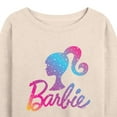 thumbnail image 3 of Barbie - Holidays & Christmas - Ombre Iconic Logo - Women's Lightweight French Terry Long Sleeve Shirt, 3 of 5