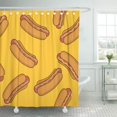 thumbnail image 1 of Cortina de ducha ABPHQTO Salchicha amarilla con Hot Dog Cartoon Ketchup 165x180 cm, 1 of 2