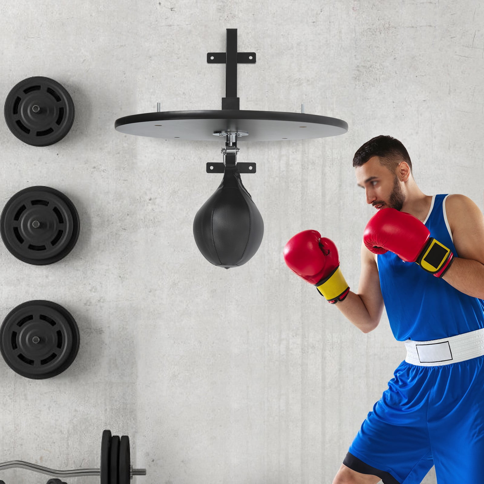 Speed Bag Platform Speed Bag Boxing Kit for Adults Height Adjustable Wall-Mounted Heavy Duty Boxing Training Equipment 360° Rotatable Speed Ball with Punching Ball Fits Home Gym Workout