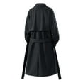 thumbnail image 4 of Mens Long Trench Coat Single Slim Fit Wool Blend Overcoat Winter Warm Overcoat Business Clothes, Black, Size XXL, 4 of 4