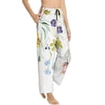 thumbnail image 6 of Salouo Wildflowers Print Women's Pajama Pants Casual Loose Sweatpants PJs Flowy Pants Drawstring Palazzo for Women Wide Leg Pants Lounge Pajama -Large, 6 of 8
