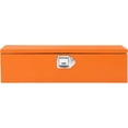 thumbnail image 2 of 39x13x10in Steel Truck Bed Tool Box with Diamond Plate Side Handle and Lock Keys Portable Storage Organizer for Pickup RV Trailer Orange, 2 of 9