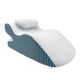 thumbnail image 3 of Cómoda cuña para cama boca abajo, funda extraíble con soporte para el cuello para dormir. Blanco y azul, 3 of 9