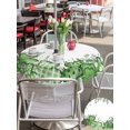 thumbnail image 4 of St. Patrick's Outdoor Tablecloth - 54 Inch Round Dining Table Cover, Lucky Shamrock Green Eucalyptus Floral Plants Waterproof Outdoor Table Cloth with Umbrella Hole & Zipper for Picnic/Patio/Party, 4 of 7