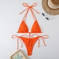 thumbnail image 4 of NMMUED Padded Swimsuits for Women, Push Up Bikini, High Cut Bikini, Mid Rise Bikini Sets for Women, Orange XL, 4 of 9