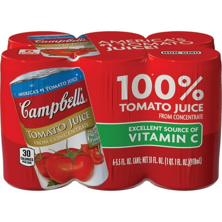 UPC 051000000071 product image for Campbell's: Tomato Juice 5.5 Fl. Oz. Cans Vegetable Juice, 6 Ct | upcitemdb.com