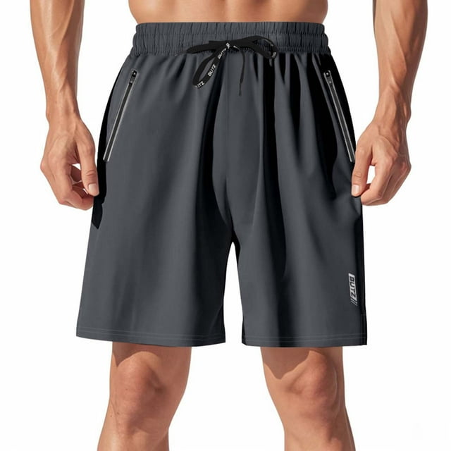 Running Short Men Mens Plus Size Cargo Shorts Mens Athletic Shorts Elastic Waist Quick Dry Running Short with Pockets Fluorescent Stretch Workout Shorts for Night Run