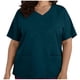 thumbnail image 1 of Tamaño Más Manga Corta Tops para las Mujeres V Cuello Bolsillo Suéter Blusa Casual Camisa Uniforme, 1 of 6