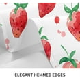 thumbnail image 5 of Red Strawberry Decorative Rectangle Tablecloth Summer Fruits Strawberry Leaves Polyester Table Cloths Kitchen Table Cover for Dining BBQ Picnic Coffee Table 60 x 84 Inch 6-8 Seats, 5 of 5