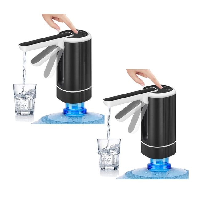 Dispensador Automático de Agua Recargable Blanco – Paquete de 2 Piezas