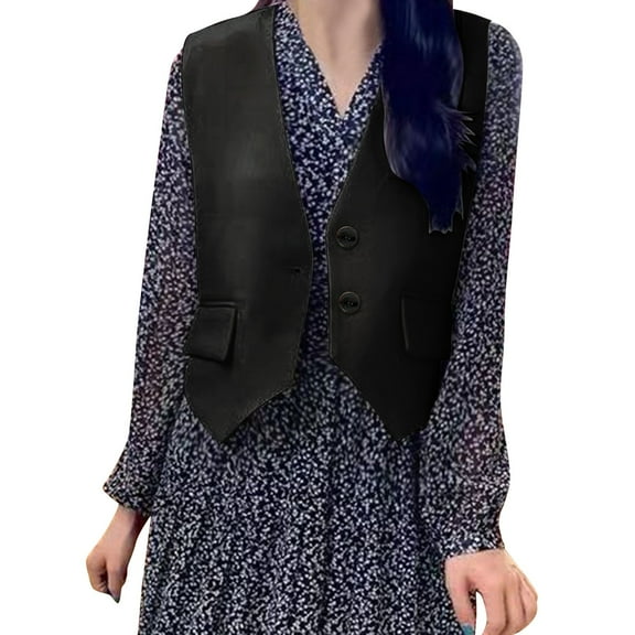 Baberdicy Puffer Vest Womens Vest Casual Sleeveless Cardigans Jacket Loose and Thin Casual Vest Top Womens Blazer Black