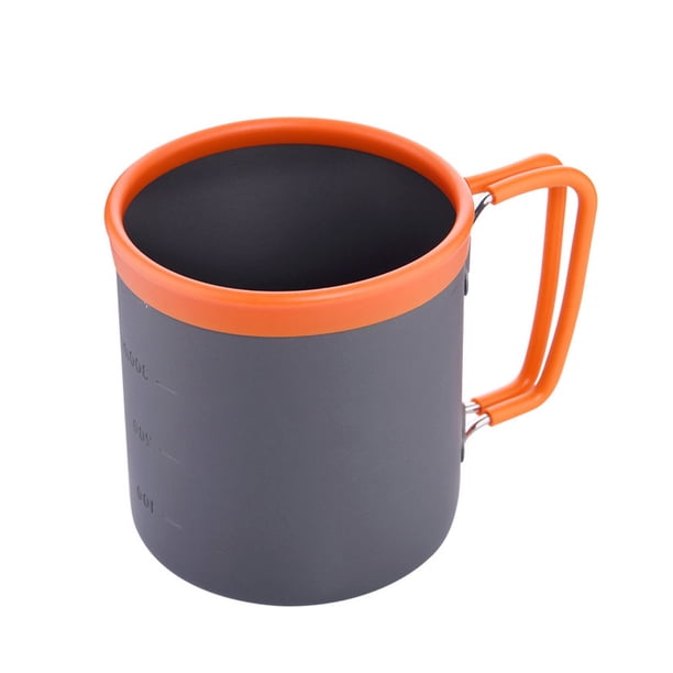 Toystoory Widesea-taza de agua de 480ml para mochilero, taza para beber, Picnic, barbacoa, pesca, Camper, bebida, aleación de aluminio, Anti-escaldado Kits de desorden para acampar Toystoory OD028268-00B
