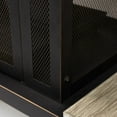 thumbnail image 2 of Deko Living 80 Inch Rectangular Outdoor Steel Wood Burning Fireplace with Log Storage, Poker and Side Tables, 2 of 9