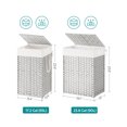 thumbnail image 6 of SONGMICS 65L Laundry Hamper with Lid Folding Laundry Basket Clothes Hamper with Removable Liner for Laundry Room White, 6 of 9
