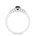 thumbnail image 3 of Rosec Jewels 0.75 CT Teardrop Black Onyx Engagement with Diamond Trio for Women, 10K White Gold, US 10.00, 3 of 9