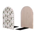 thumbnail image 2 of KLL Flowe Rooster Print Wood Book Ends for Shelves,1 Pair Wood Bookends Book Holder Stand Decorative, Book Stoppers for Heavy Duty Books CD File Video Games, 2 of 8