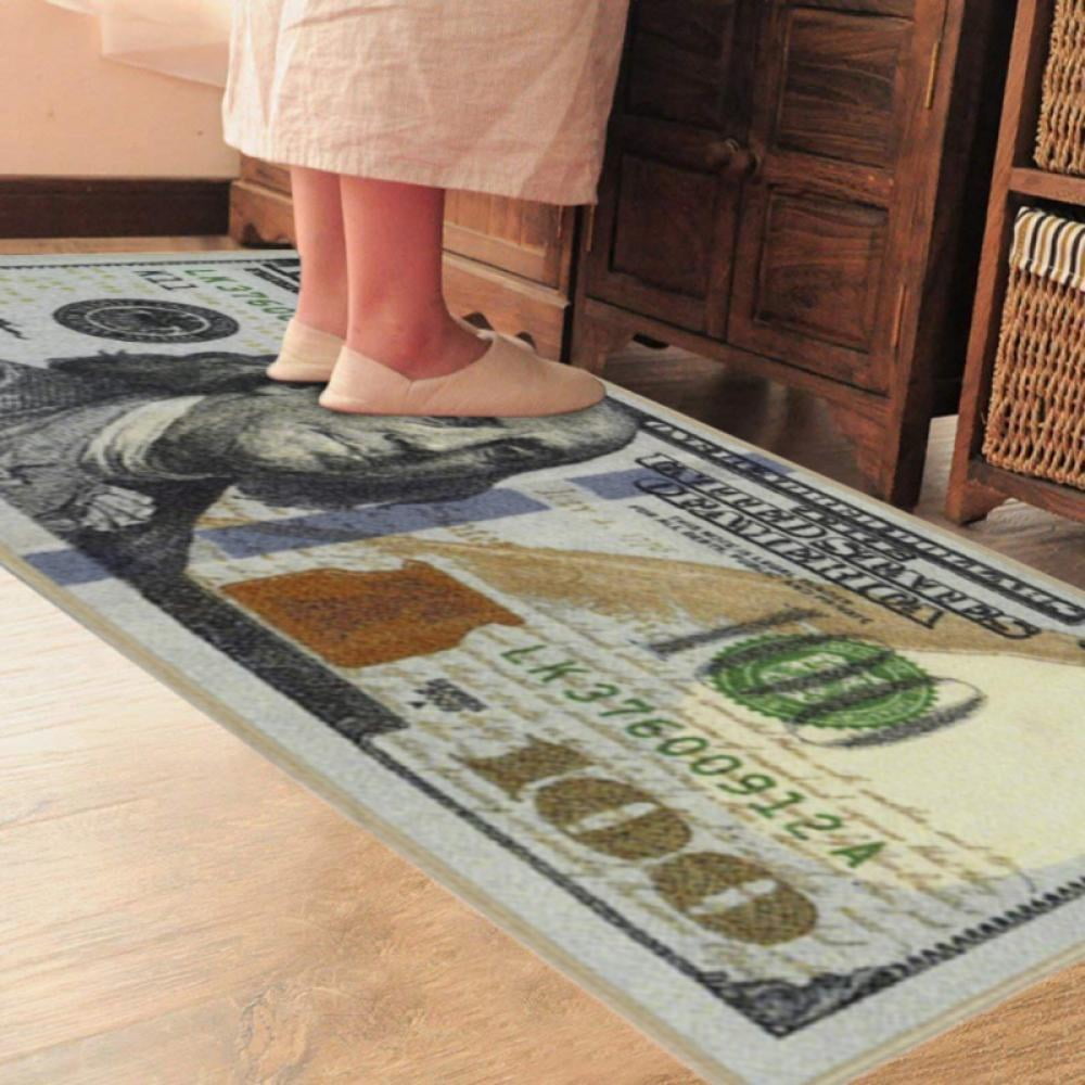 100 Dollar Bill Money-Runner Rug Carpet Mat NonSlip Home Floor Decor 3 Sizes 