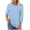 Light Blue, variant on ShiShine Women's Casual 3/4 Long Sleeve Crew Neck Tee Tops Trendy Novelty Printed Blouses Fall Clothes Pullover Shirts