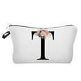 thumbnail image 2 of Makeup Bag for Women Travel Makeup Bag Initial Letter A-Z Cosmetic Bag Wedding Gift For Bride Bridesmaid Flower Cosmetic Bag For Mom Daughter Besties Sister Friend Travel Toiletry Bag, 2 of 7